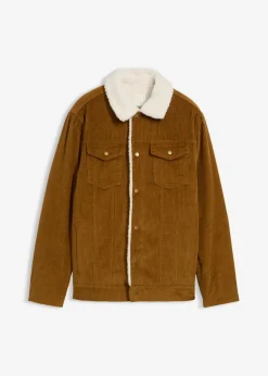 Chaqueta de pana con forro de peluche