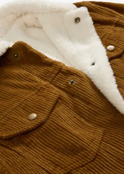 Chaqueta de pana con forro de peluche