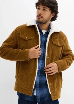 Chaqueta de pana con forro de peluche