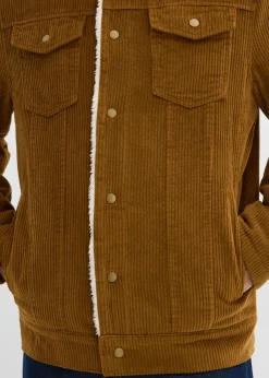 Chaqueta de pana con forro de peluche