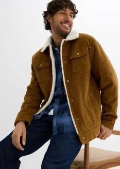 Chaqueta de pana con forro de peluche