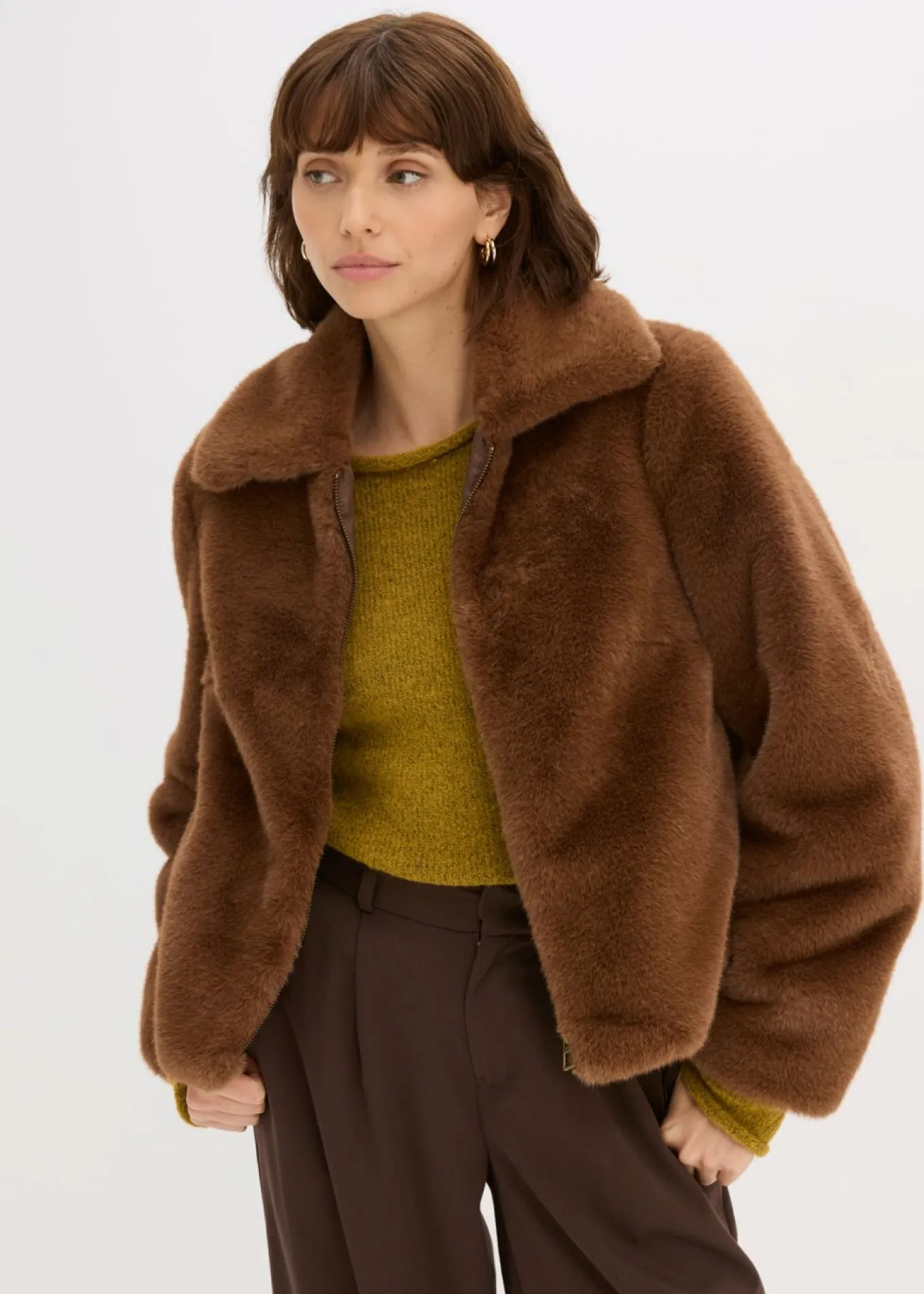 Chaqueta de pelo sintético