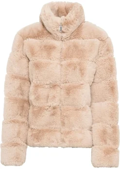 Chaqueta de pelo sintético con cremallera