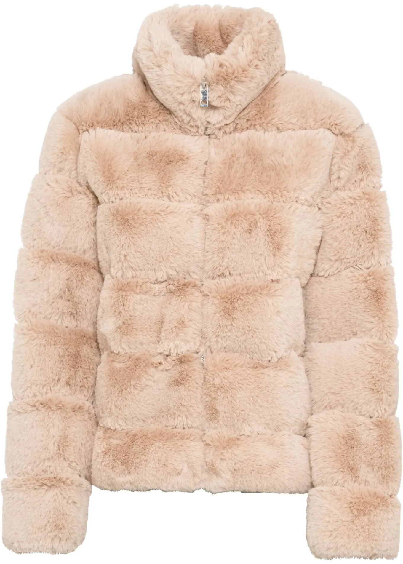Chaqueta de pelo sintético con cremallera