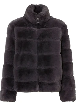 Chaqueta de pelo sintético con cremallera