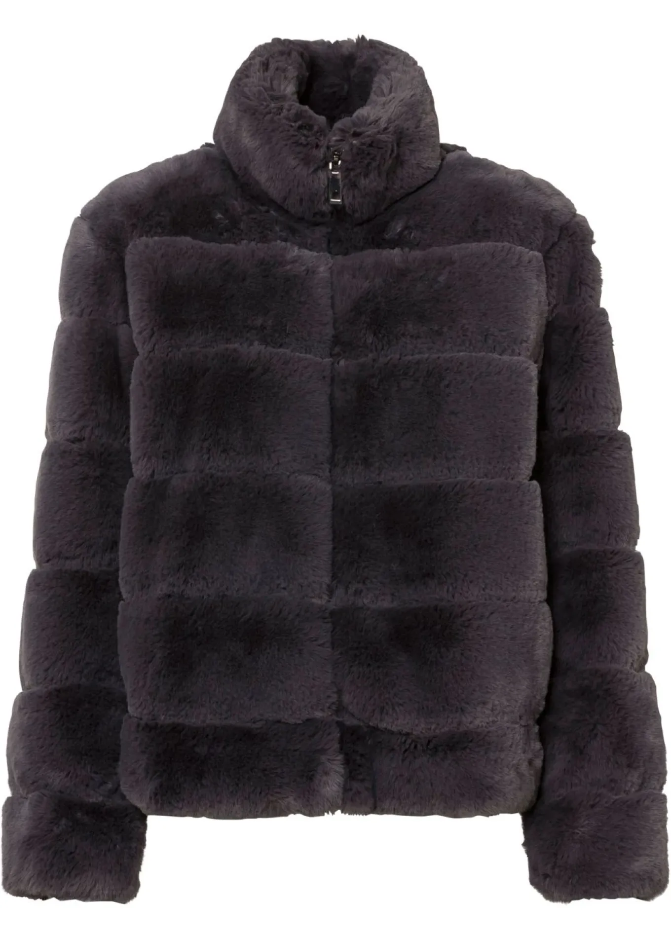 Chaqueta de pelo sintético con cremallera