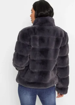 Chaqueta de pelo sintético con cremallera