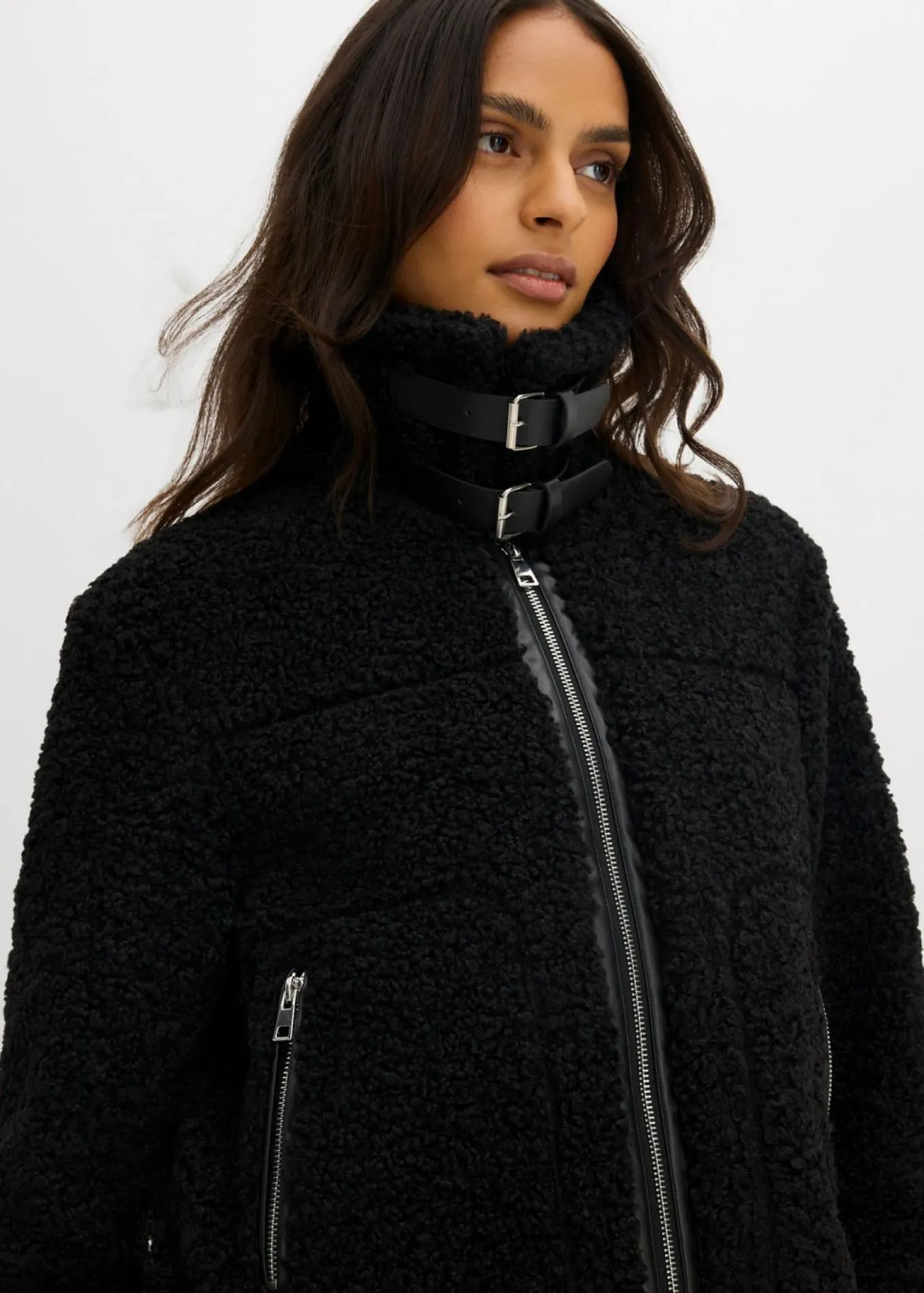 Chaqueta de pelo sintético