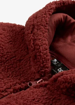 Chaqueta de peluche, corte en A, con aberturas laterales