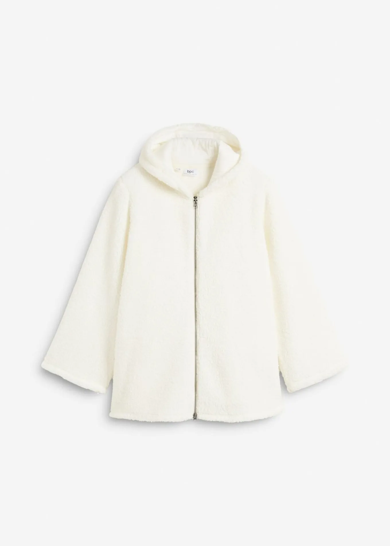 Chaqueta de peluche, corte en A, con aberturas laterales