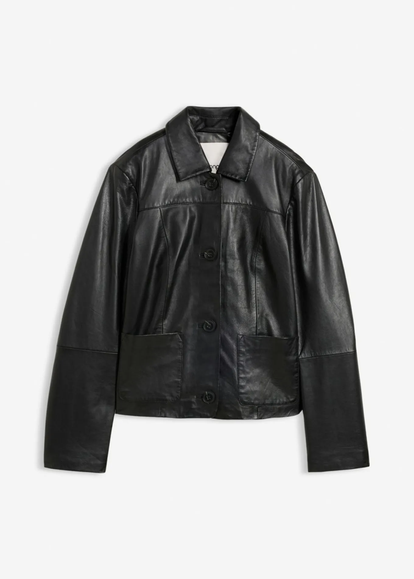 Chaqueta de piel de napa de cordero suave