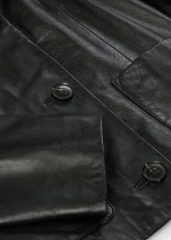 Chaqueta de piel de napa de cordero suave