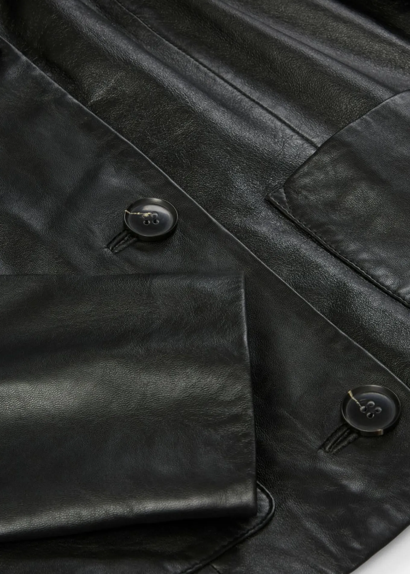 Chaqueta de piel de napa de cordero suave