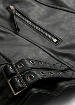 Chaqueta de piel sintética de viscosa pura