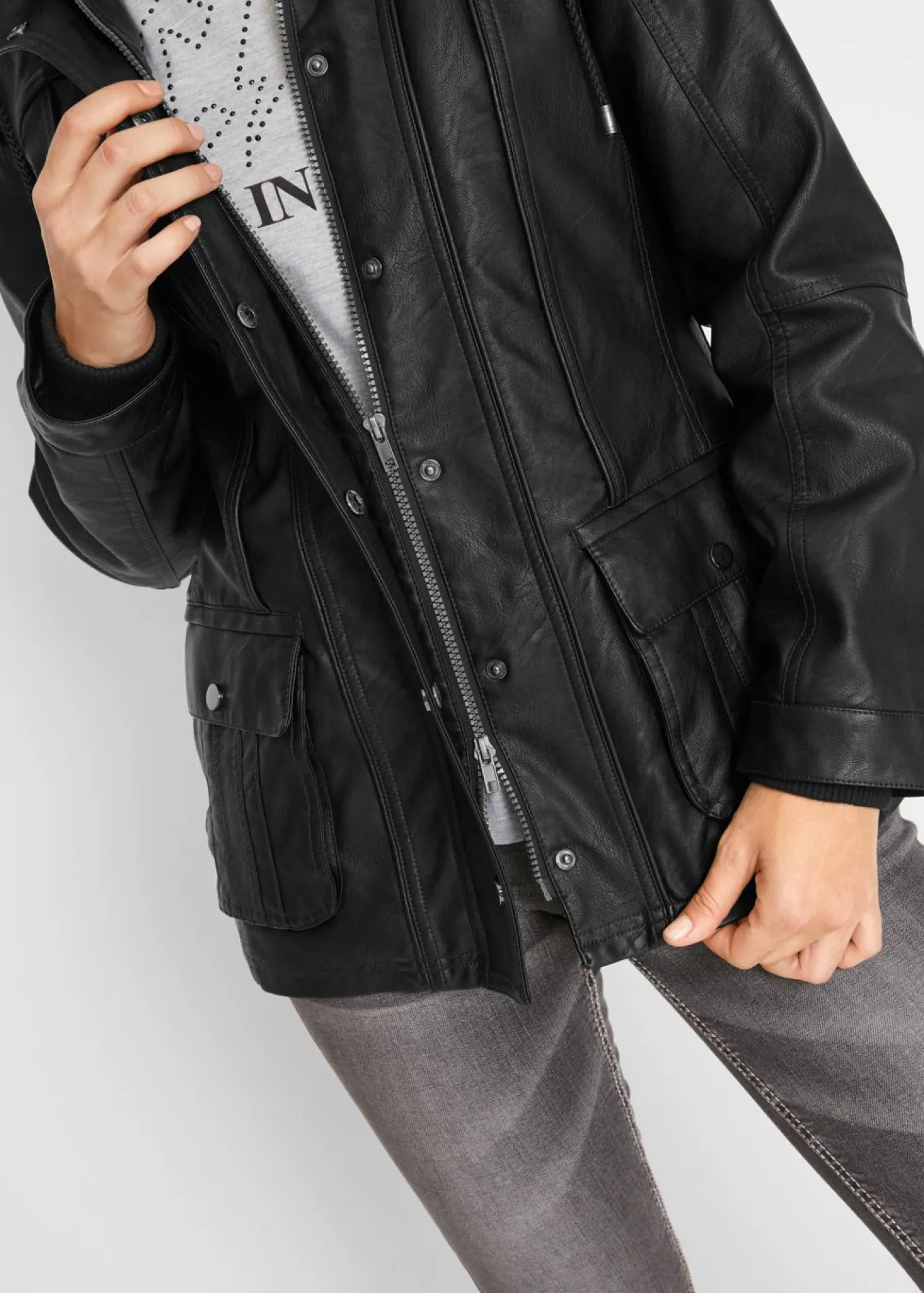 Chaqueta de piel sintética