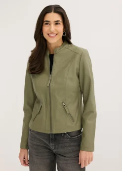 Chaqueta de piel sintética de viscosa pura