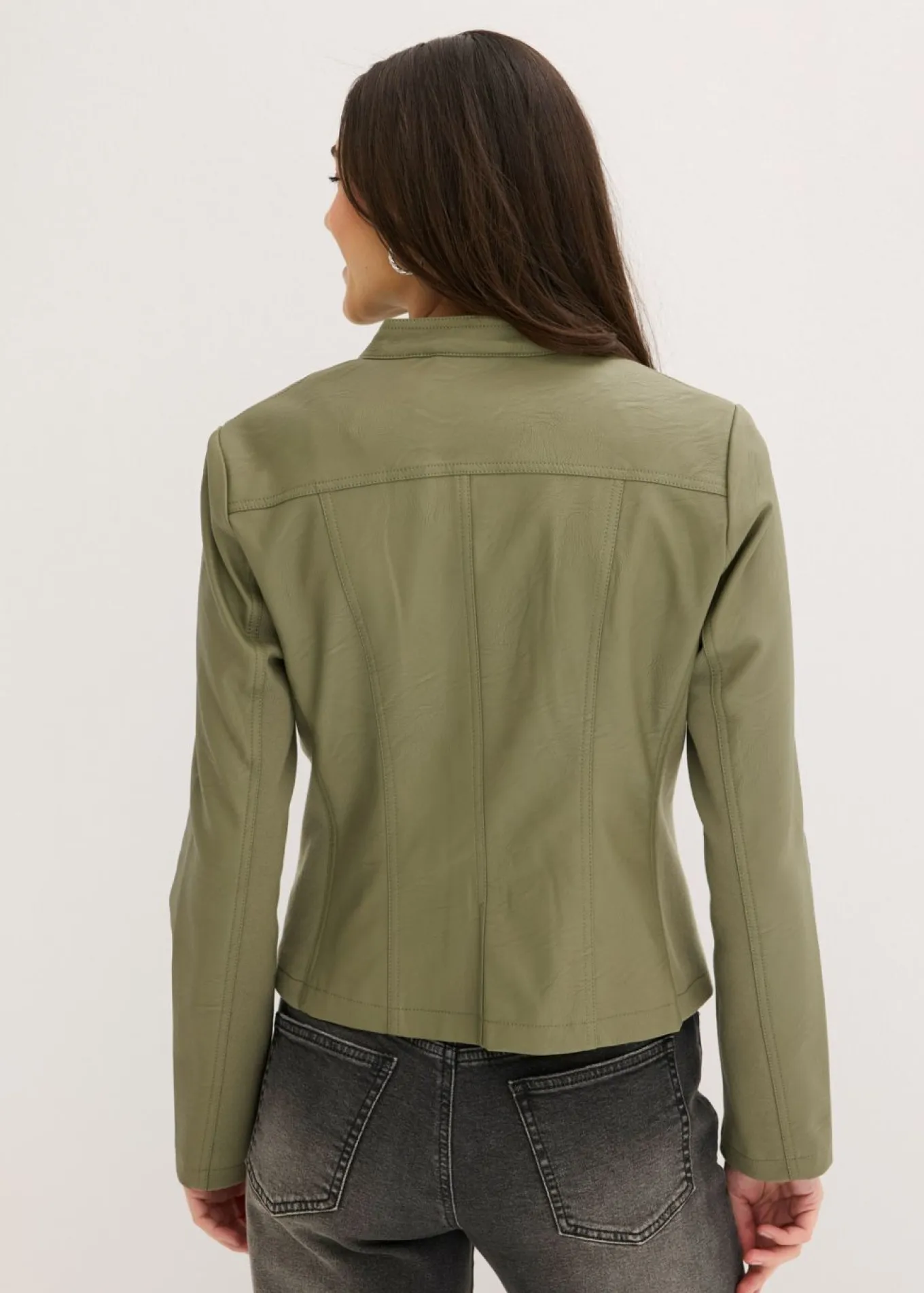 Chaqueta de piel sintética de viscosa pura