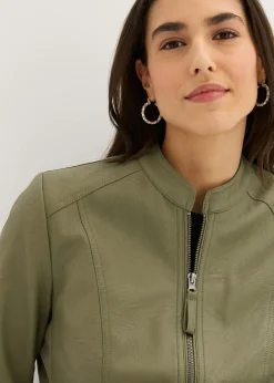 Chaqueta de piel sintética de viscosa pura