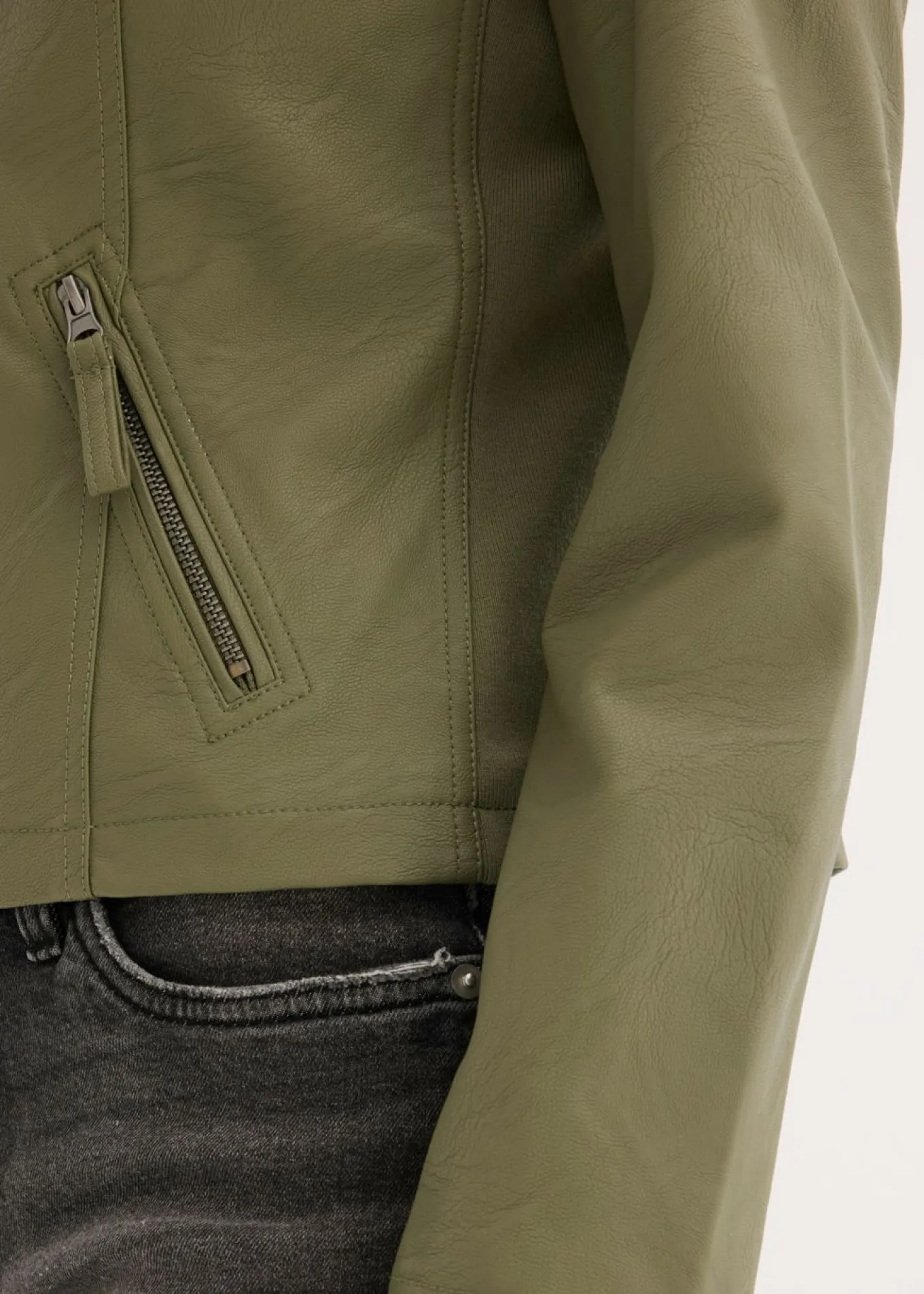 Chaqueta de piel sintética de viscosa pura