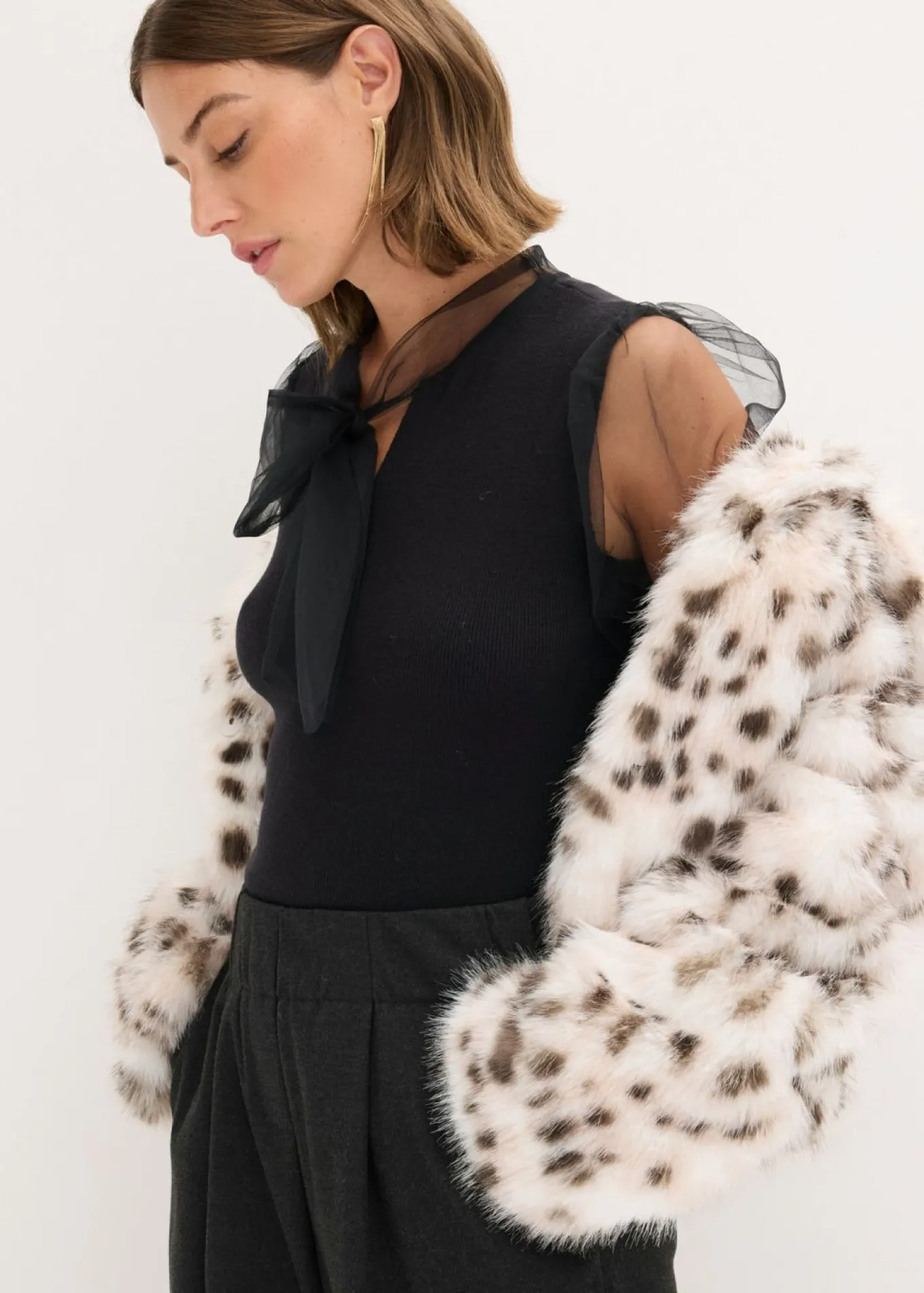 Chaqueta de piel sintética