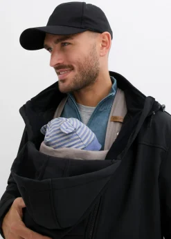 Chaqueta de porteo 2 en 1 para hombre con inserto de porteo