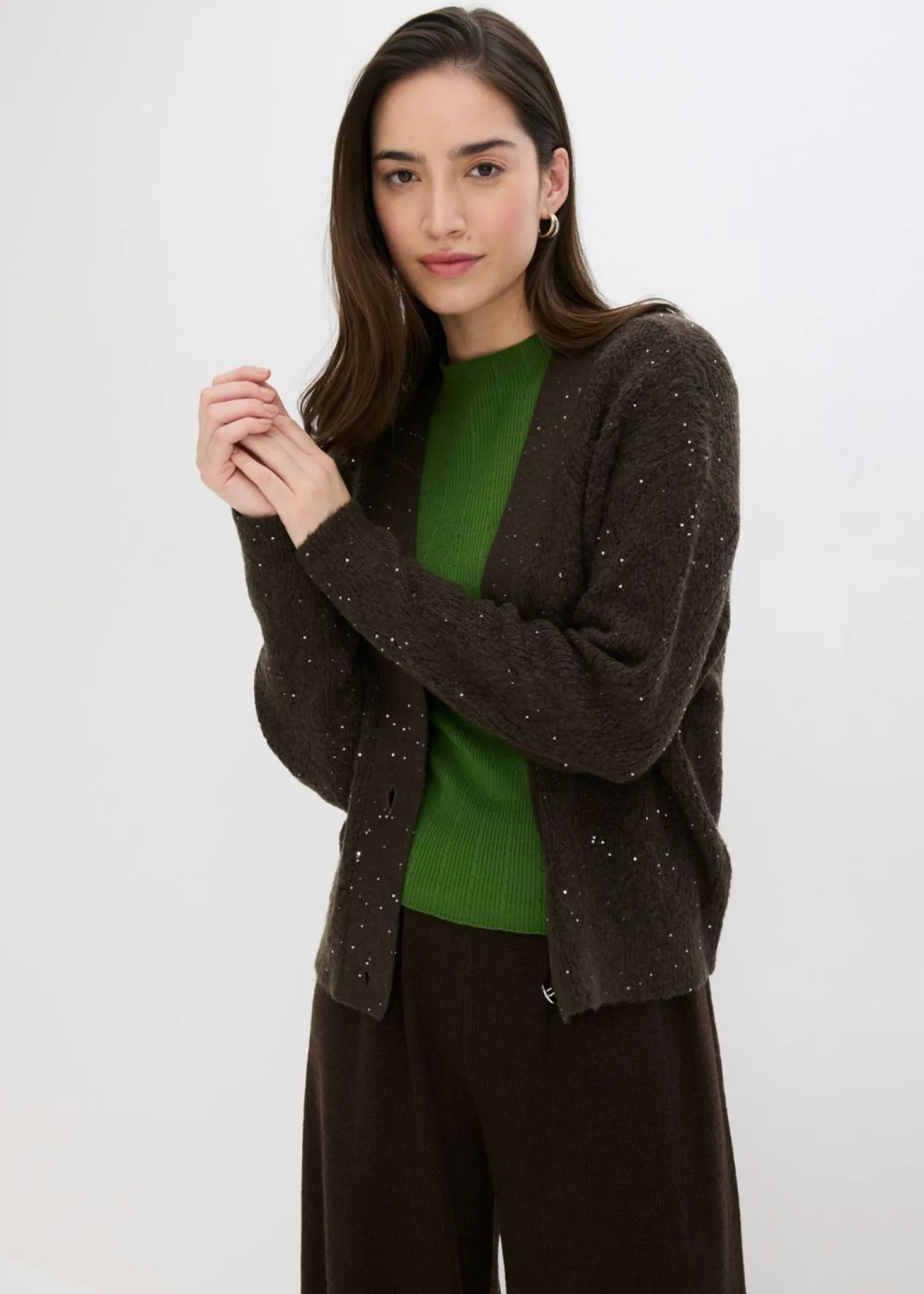 Chaqueta de punto ajour
