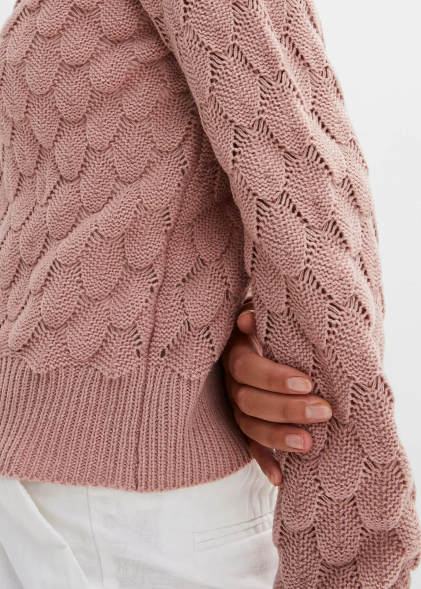 Chaqueta de punto ajour