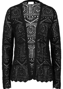 Chaqueta de punto ajour