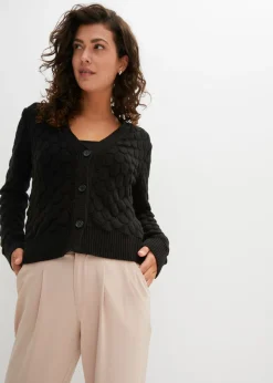 Chaqueta de punto ajour