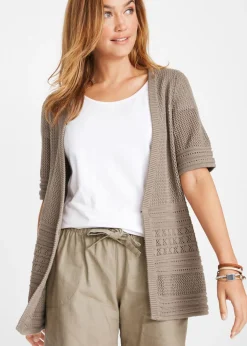 Chaqueta de punto ajour