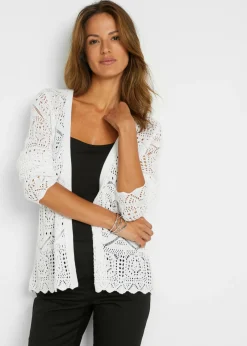 Chaqueta de punto ajour