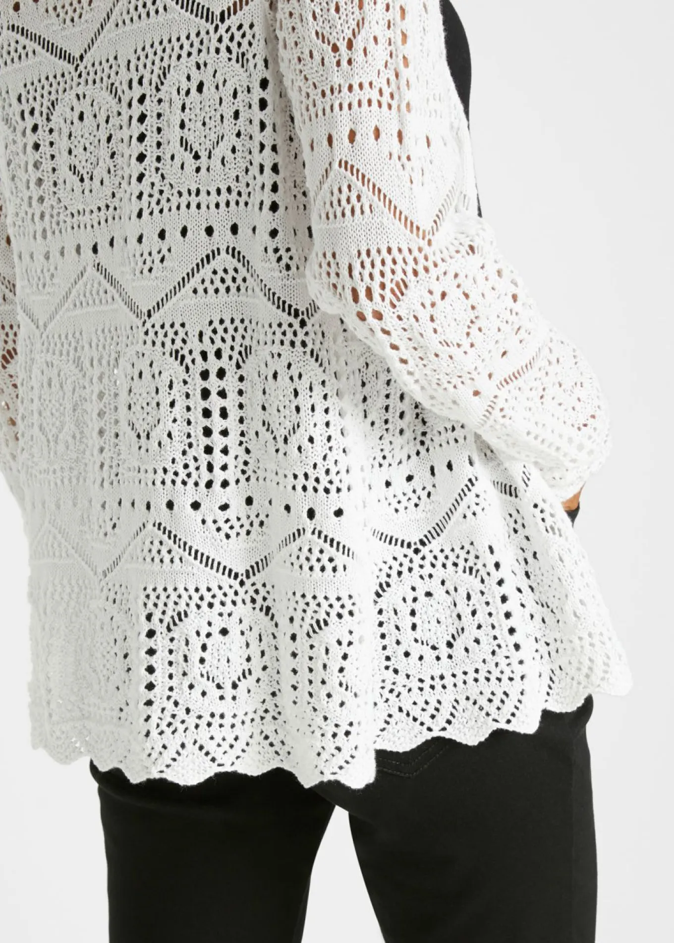 Chaqueta de punto ajour
