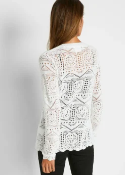 Chaqueta de punto ajour