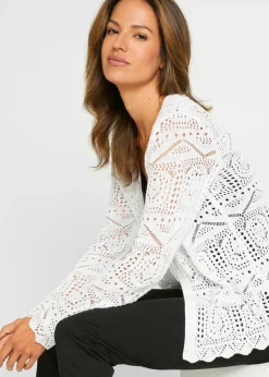 Chaqueta de punto ajour
