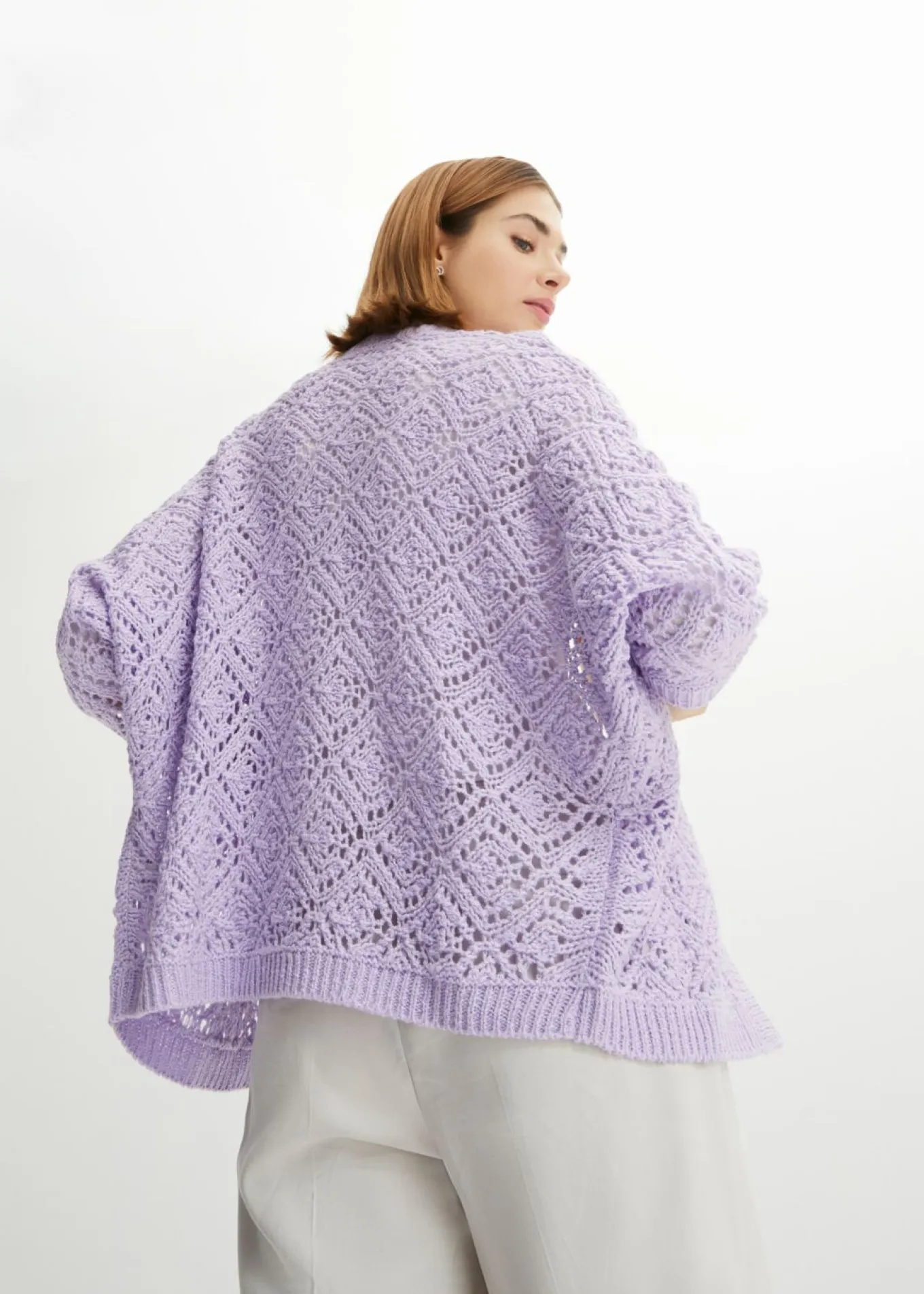 Chaqueta de punto ajour