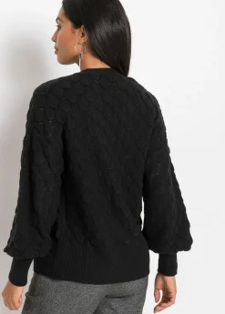 Chaqueta de punto ajour