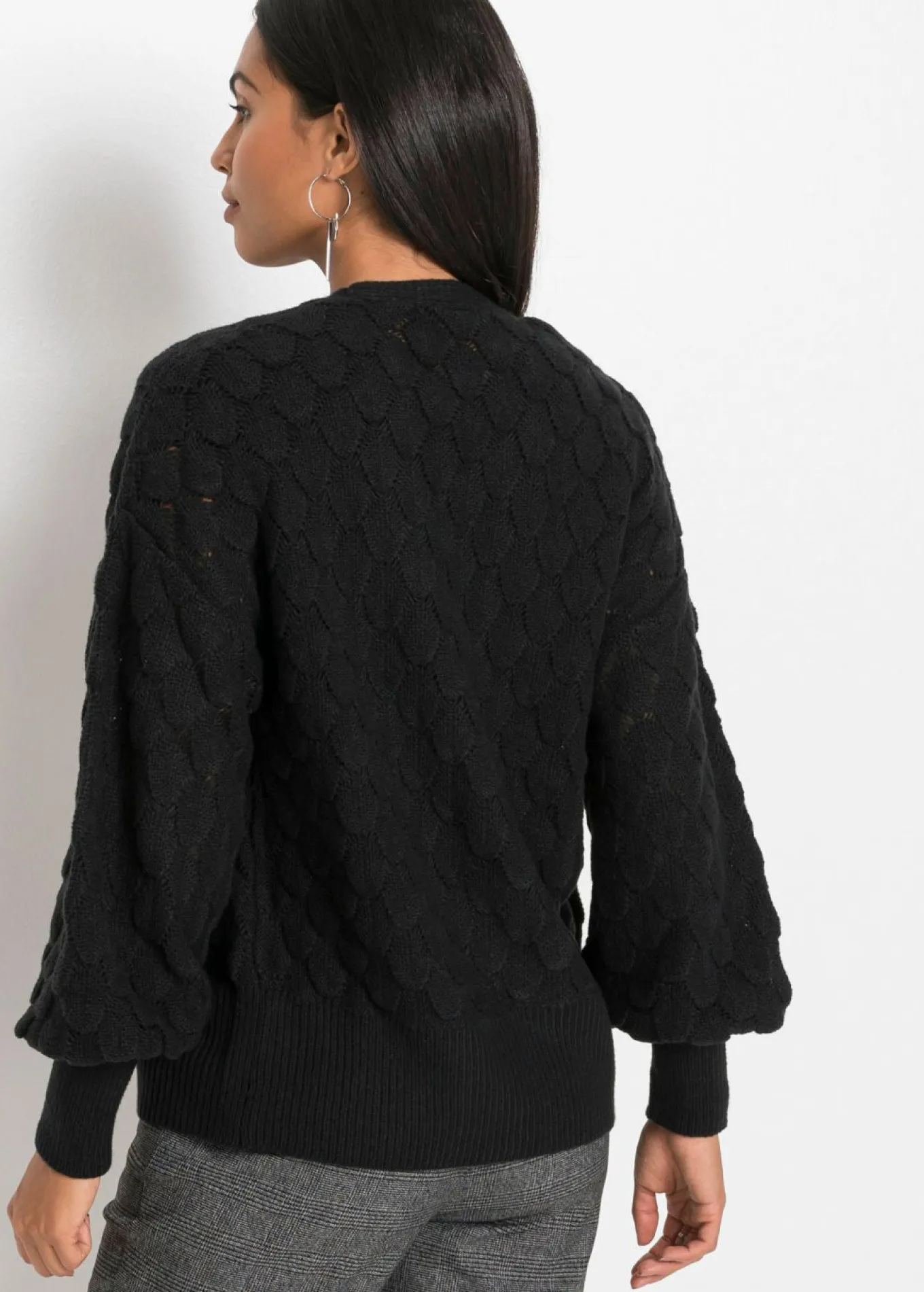 Chaqueta de punto ajour