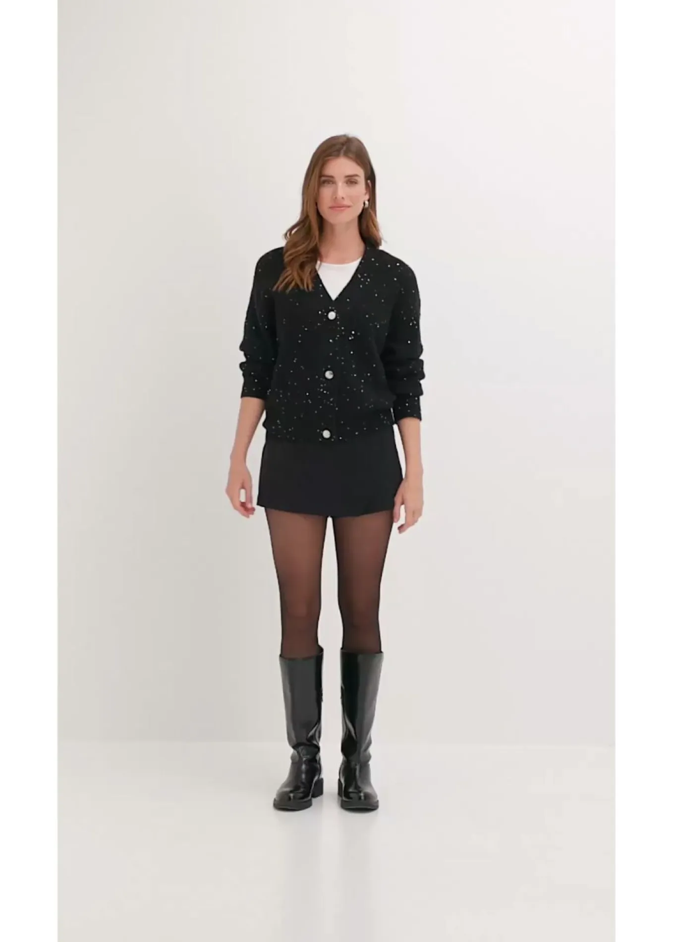 Chaqueta de punto ajour