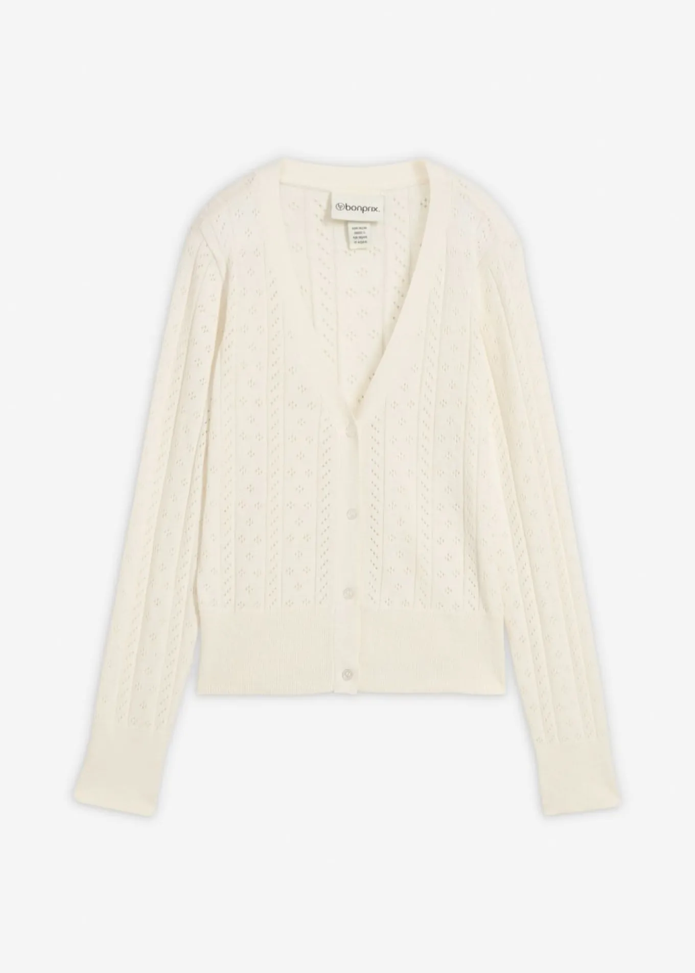 Chaqueta de punto ajour con mezcla de seda