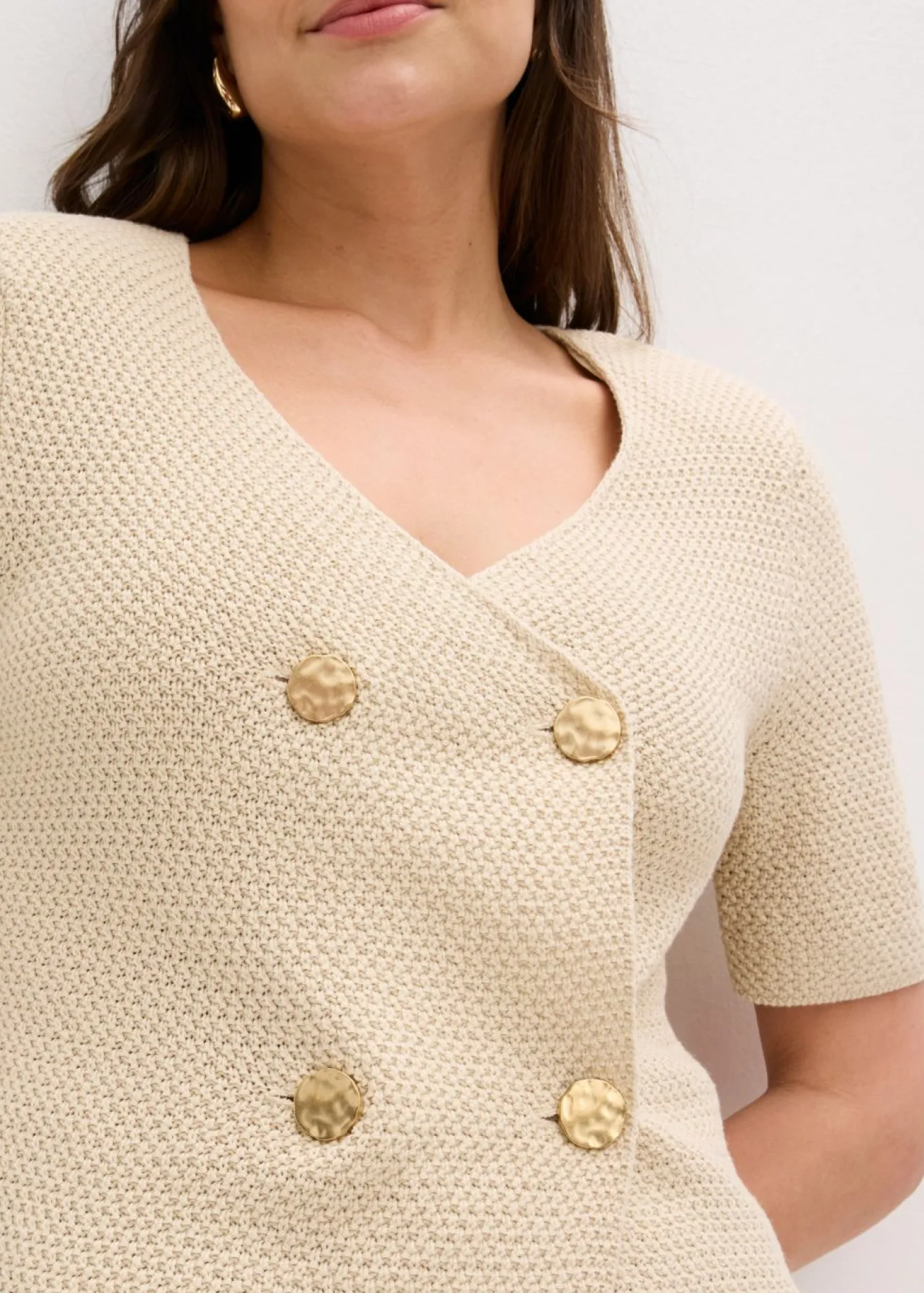 Chaqueta de punto con algodón