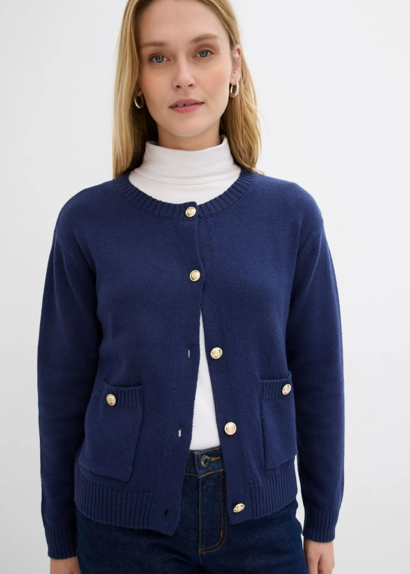 Chaqueta de punto con bolsillos