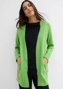 Chaqueta de punto con bolsillos y manga larga