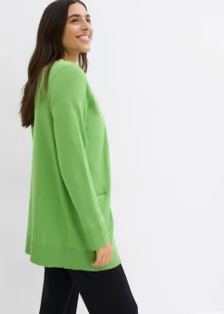 Chaqueta de punto con bolsillos y manga larga