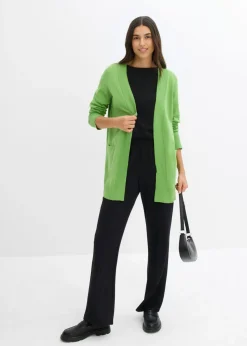 Chaqueta de punto con bolsillos y manga larga