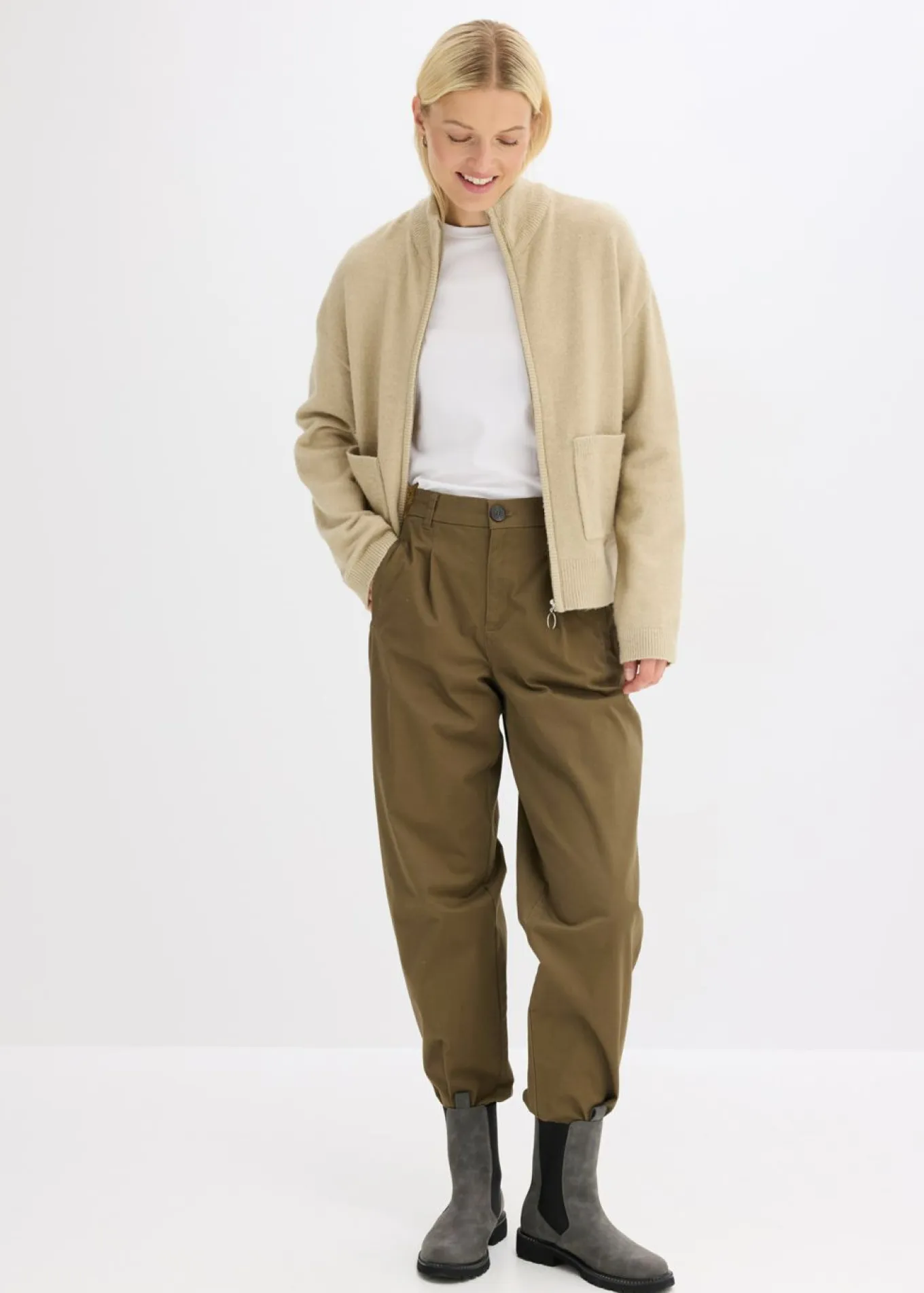 Chaqueta de punto con cremallera