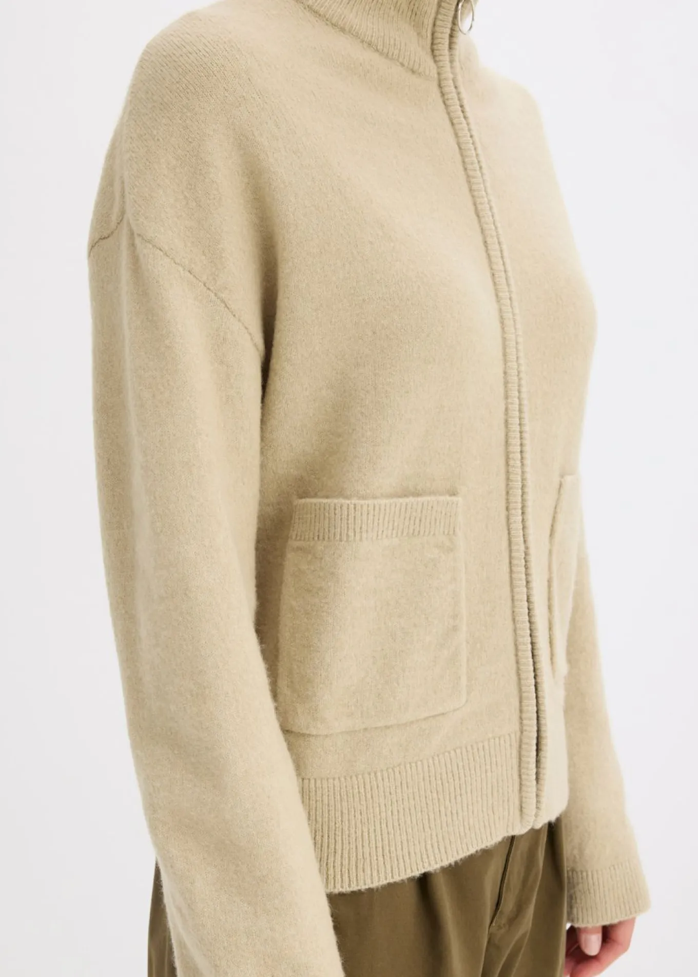 Chaqueta de punto con cremallera