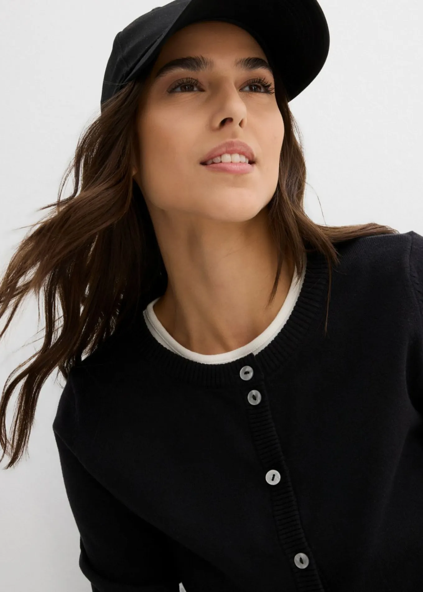 Chaqueta de punto con cuello redondo