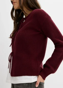 Chaqueta de punto con detalle de lazo
