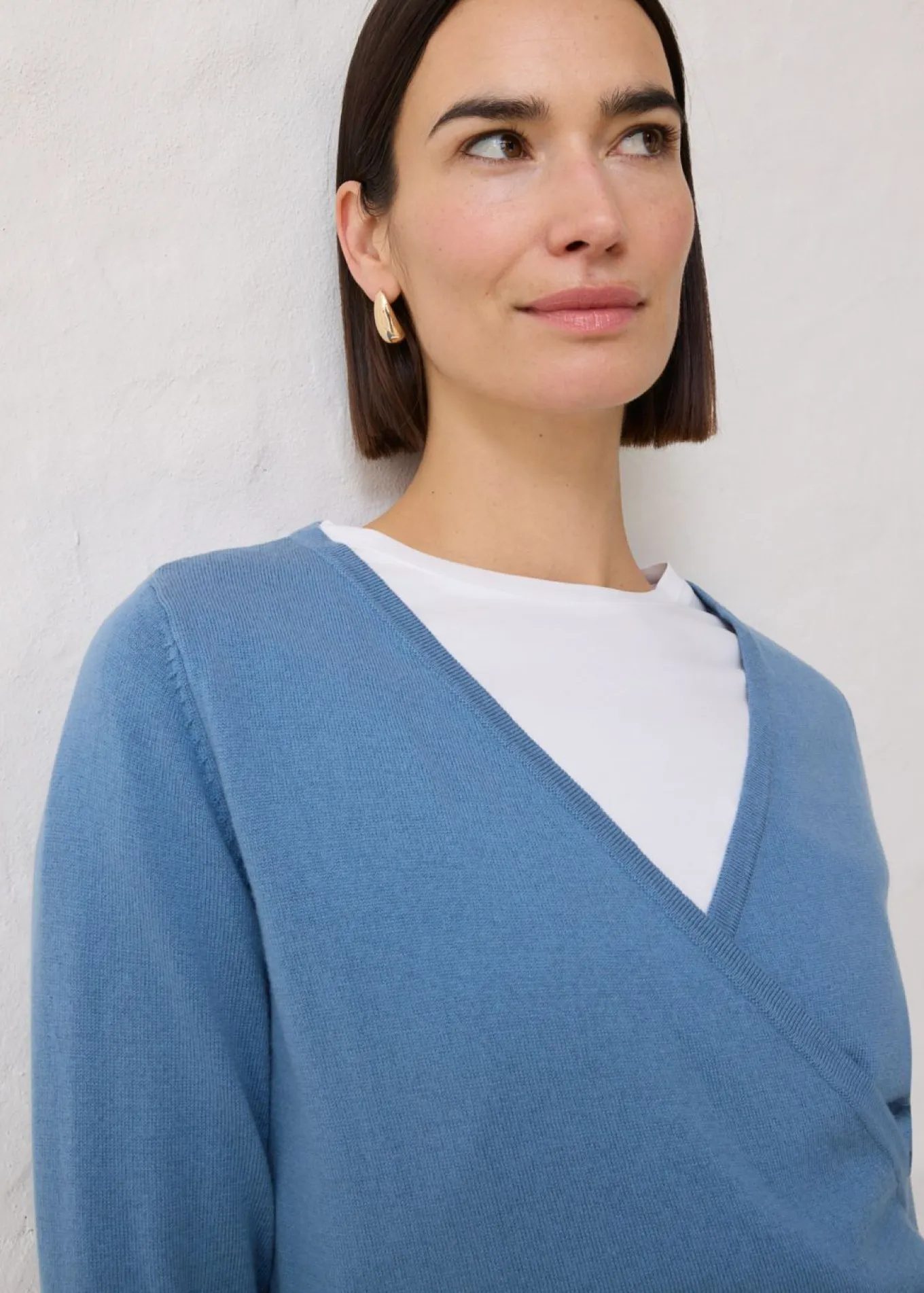 Chaqueta de punto con diseño cruzado