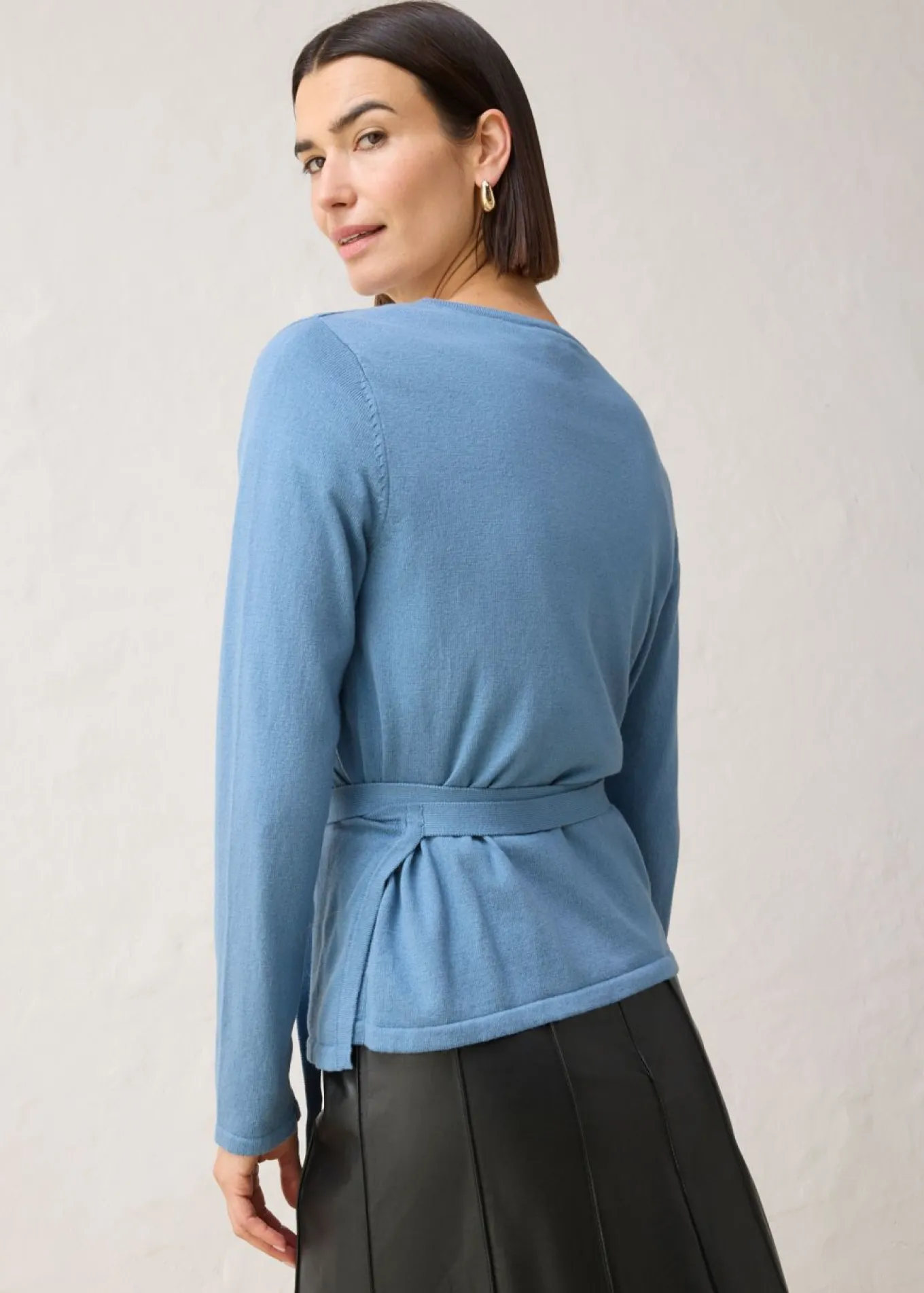 Chaqueta de punto con diseño cruzado